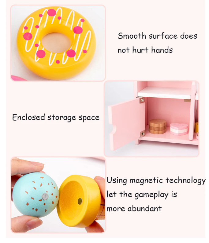 Jucarie din lemn - Mini Stand dulciuri si cafea, 3 ani