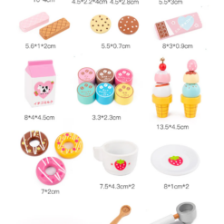 Jucarie din lemn - Mini Stand dulciuri si cafea, 3 ani