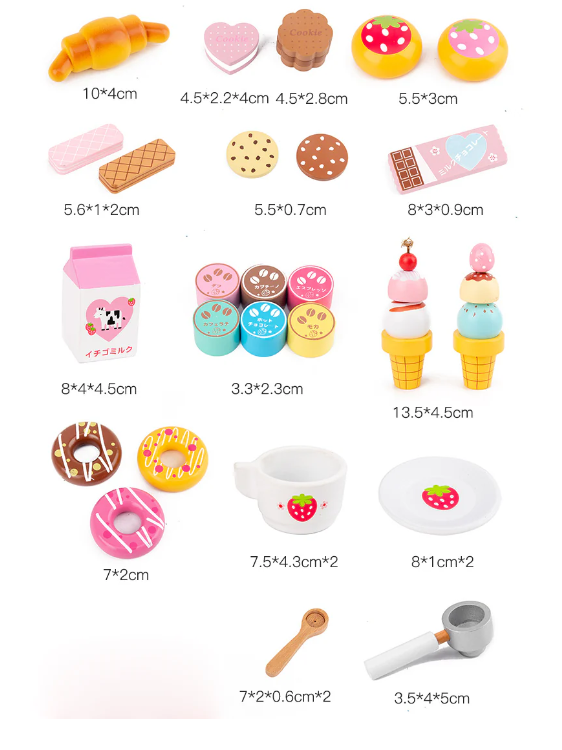 Jucarie din lemn - Mini Stand dulciuri si cafea, 3 ani