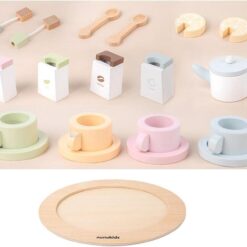 Jucarie din lemn - Set servirea ceai, Nunukids, 3 ani