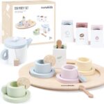 Jucarie din lemn - Set servirea ceai, Nunukids, 3 ani