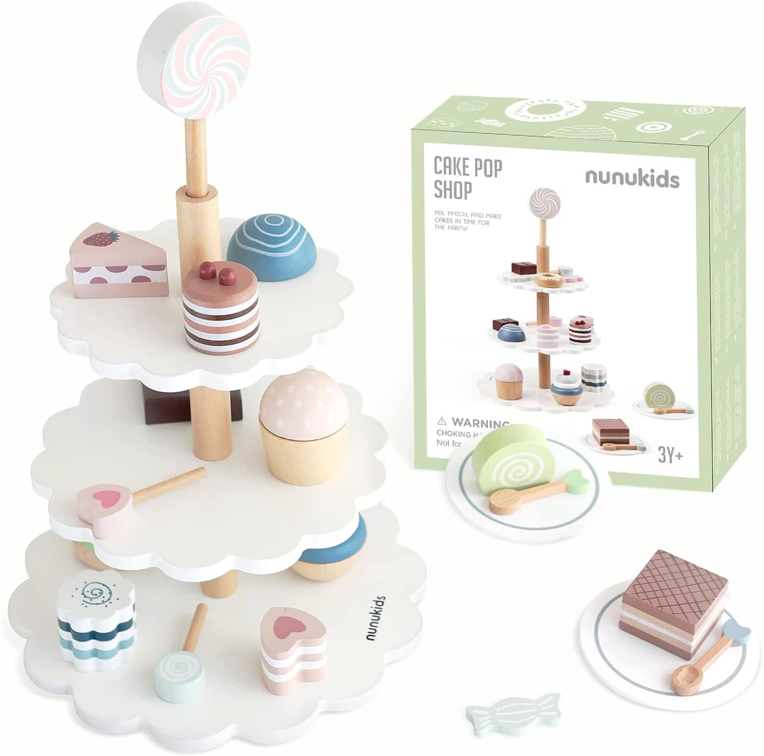 Jucarie din lemn - Stand Prajituri, Nunukids, 3 ani 08