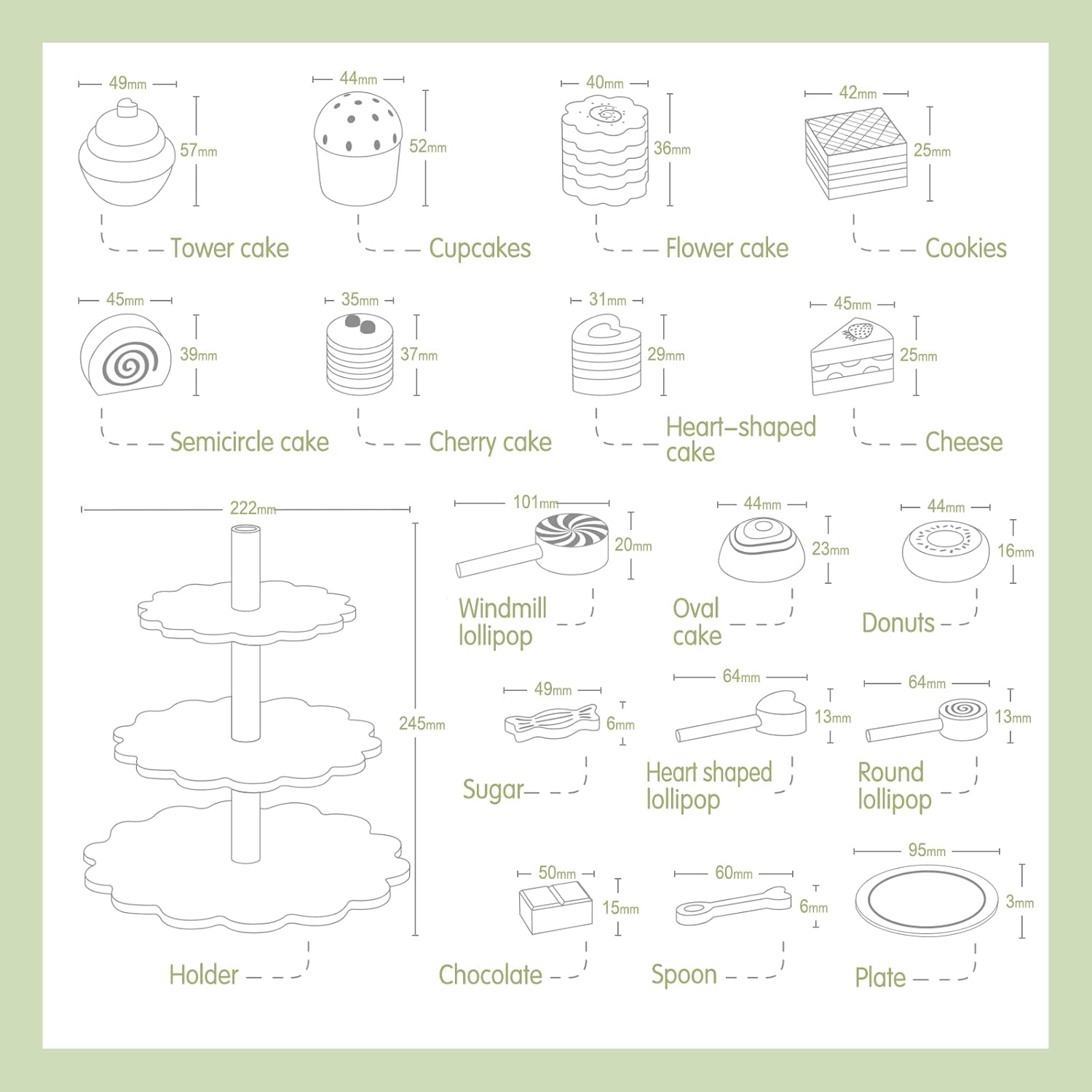 Jucarie din lemn - Stand Prajituri, Nunukids, 3 ani - imagine 4