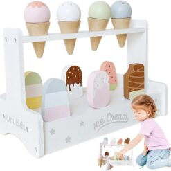 Jucarie din lemn - Stand de inghetata,Nunukids, 3 ani