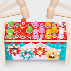 Jucarie educativa tip Montessori - Banc de lucru cu 6 activitati, 3 ani