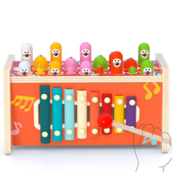 Jucarie educativa tip Montessori - Banc de lucru cu 6 activitati, 3 ani