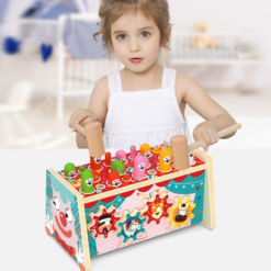 Jucarie educativa tip Montessori - Banc de lucru cu 6 activitati, 3 ani