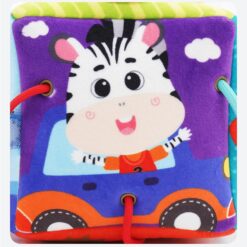 Jucarie senzoriala bebe pentru patut si carut, Cub senzorial, 0 luni+
