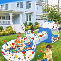 Loc de joaca pentru copii cu tunel si cort 310x114 cm