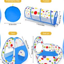 Loc de joaca pentru copii cu tunel si cort 310x114 cm