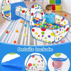 Loc de joaca pentru copii cu tunel si cort 310x114 cm