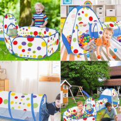 Loc de joaca pentru copii cu tunel si cort 310x114 cm