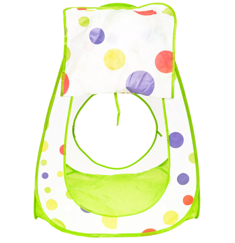 Loc de joaca pentru copii cu tunel si cort 310x114 cm, verde