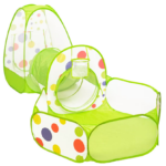 Loc de joaca pentru copii cu tunel si cort 310x114 cm, verde