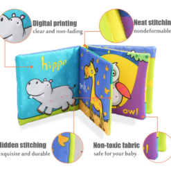 Set 6 carti textile si educative pentru bebelusi, 0 luni+