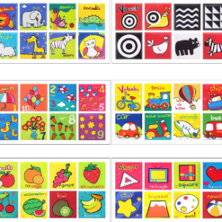 Set 6 carti textile si educative pentru bebelusi, 0 luni+