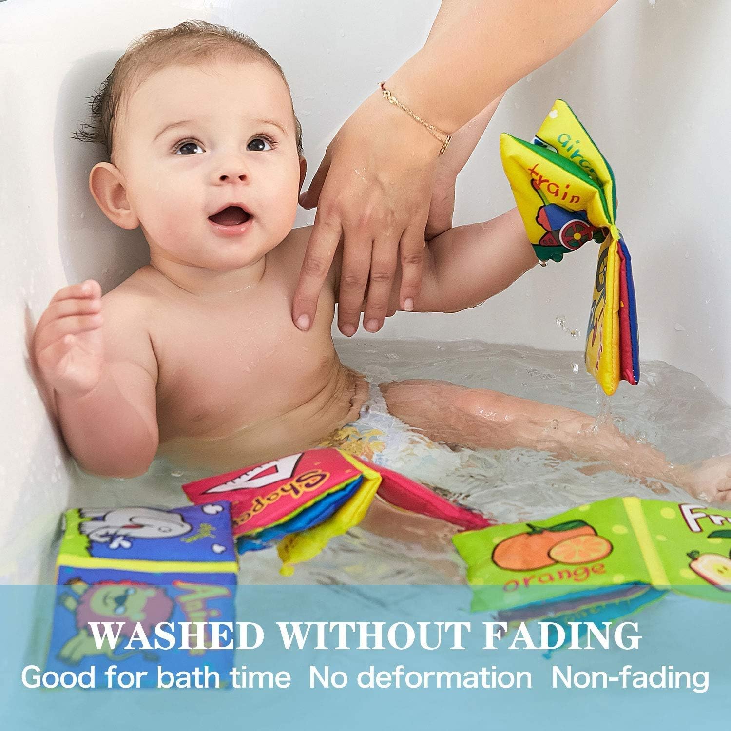 Set 6 carti textile si educative pentru bebelusi, 0 luni+ 01