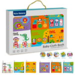 Set 6 carti textile si senzoriale pentru bebelusi, 0 luni+