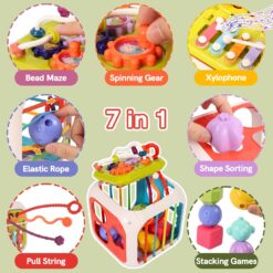 Sortator forme geometrice 7 in 1 activitati, 1 an+