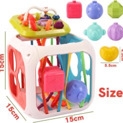 Sortator forme geometrice 7 in 1 activitati, 1 an+