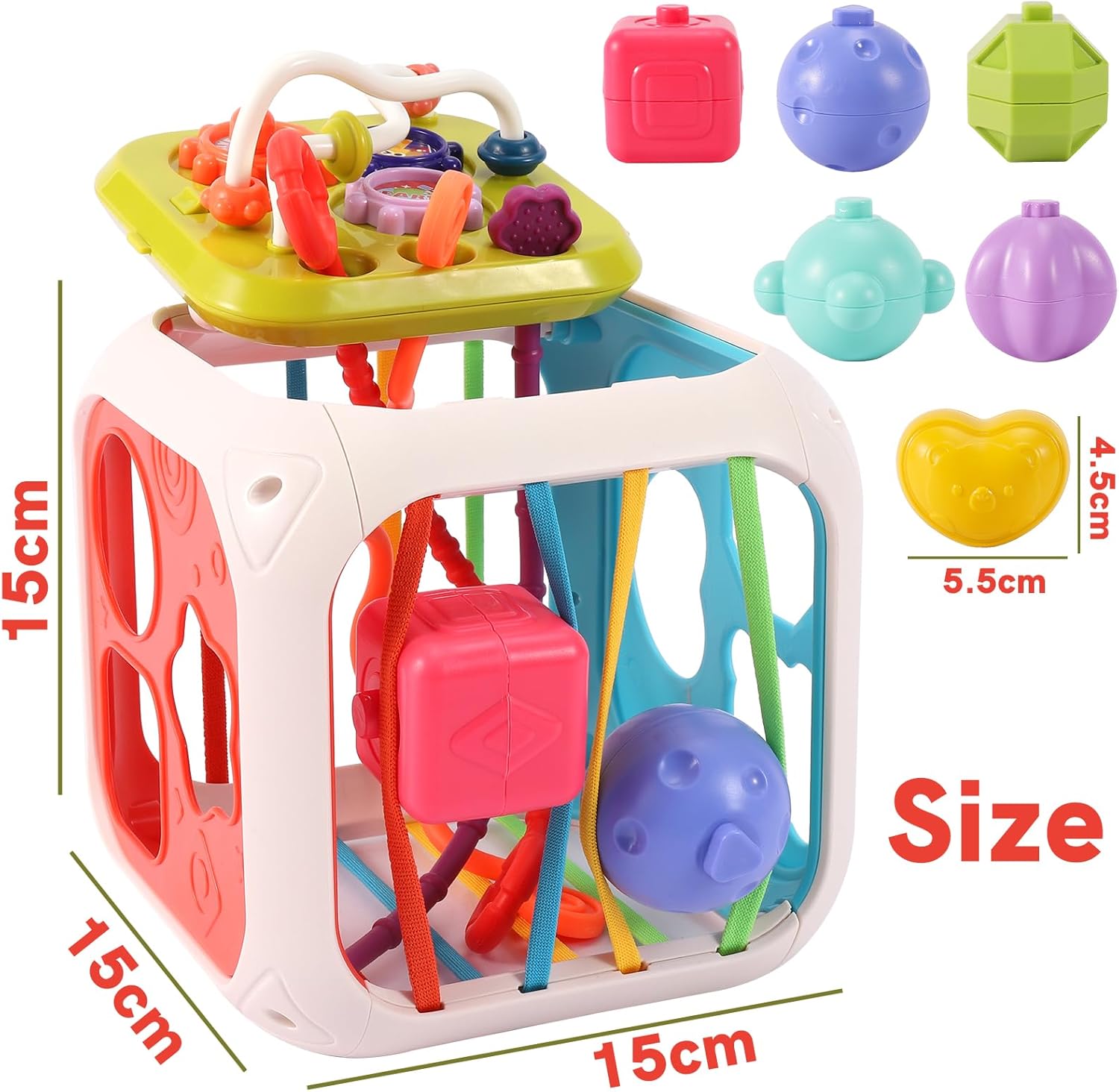 Sortator forme geometrice 7 in 1 activitati, 1 an+