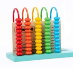 Abac cu operatii matematice din lemn si 5 coloane, 3 ani