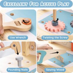 Banc de lucru cu unelte, pentru copii, 41 piese, 3 ani 01