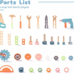 Banc de lucru cu unelte, pentru copii, 41 piese, 3 ani 01