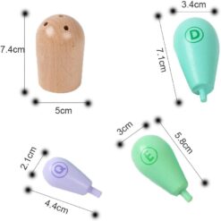 Cactus, Joc din lemn de constructie si echilibru, 3 ani, Pastel