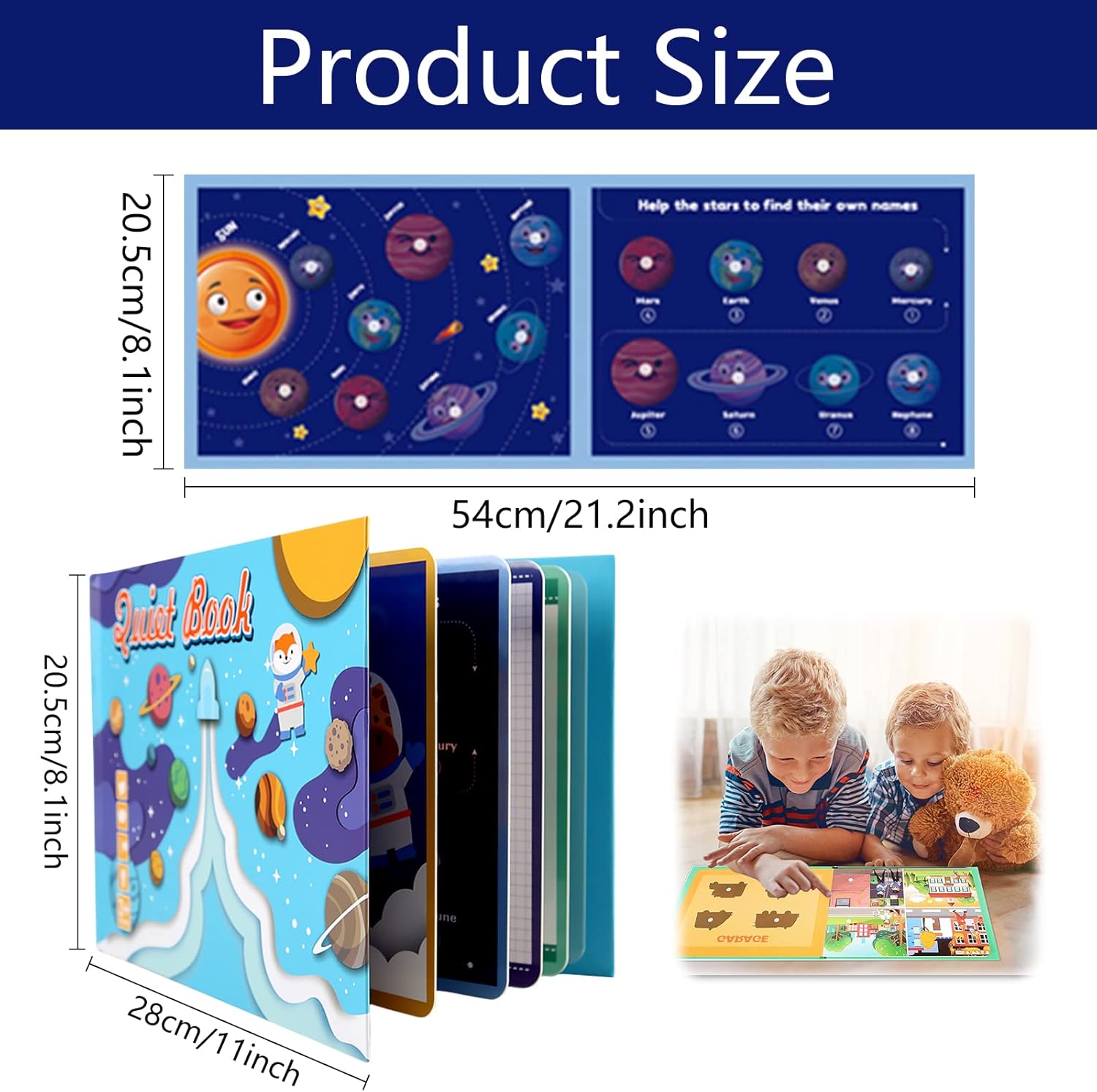 Carte cu stickere reutilizabile, Cosmos, 2 ani+