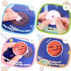 Carte cu stickere reutilizabile, Cosmos, 2 ani+