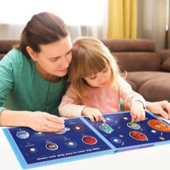 Carte cu stickere reutilizabile, Cosmos, 2 ani+