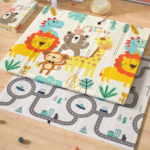 Covor de joaca cu grosime de 2 cm, termoizolant cu doua fete 200 x 180 cm , Leu