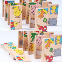 Joc de masa, Domino cu Animale si puzzle, 3 ani