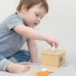 Joc de tip Montessori din lemn, Cutia permanentei