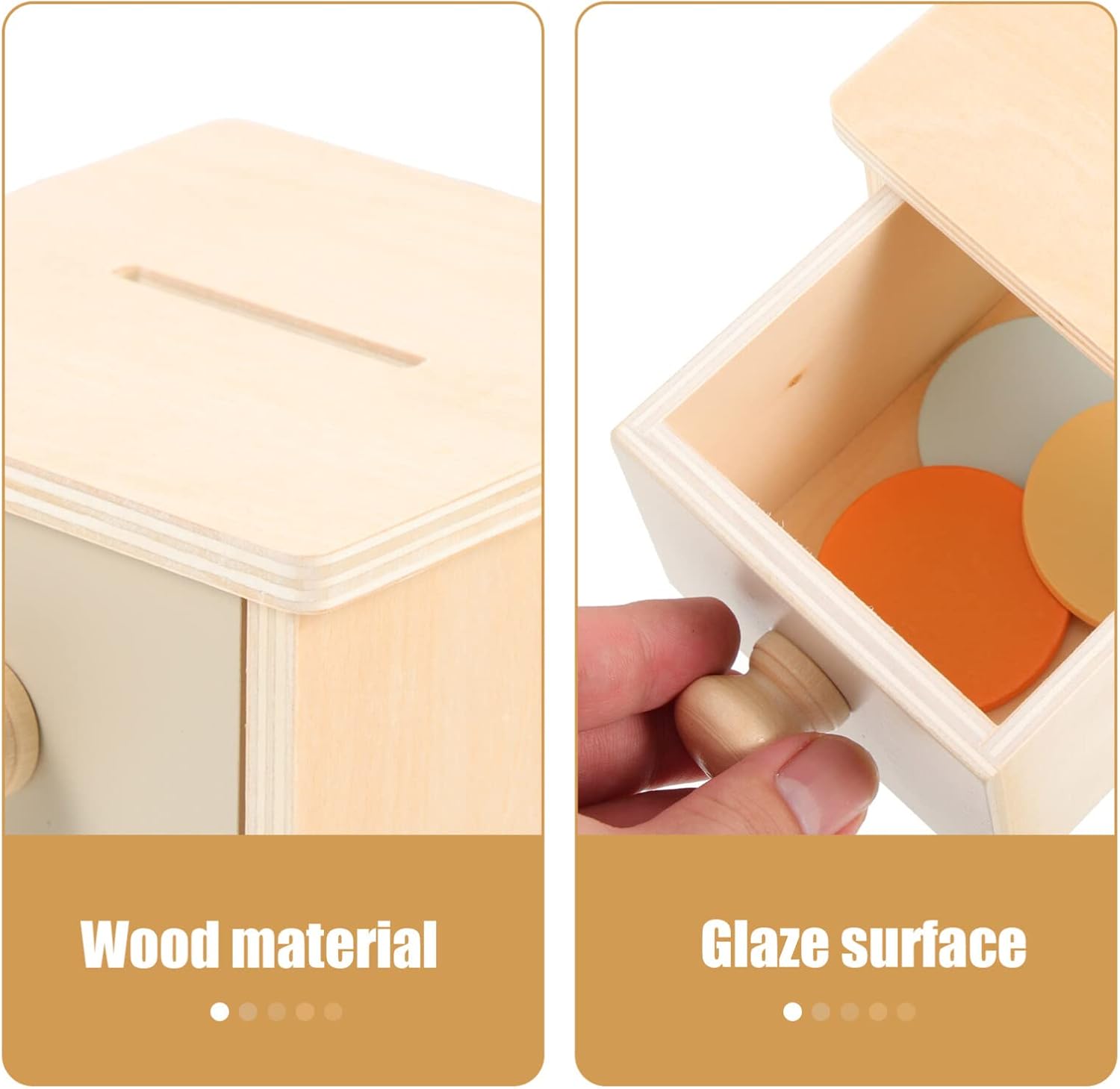 Joc de tip Montessori din lemn, Cutia permanentei