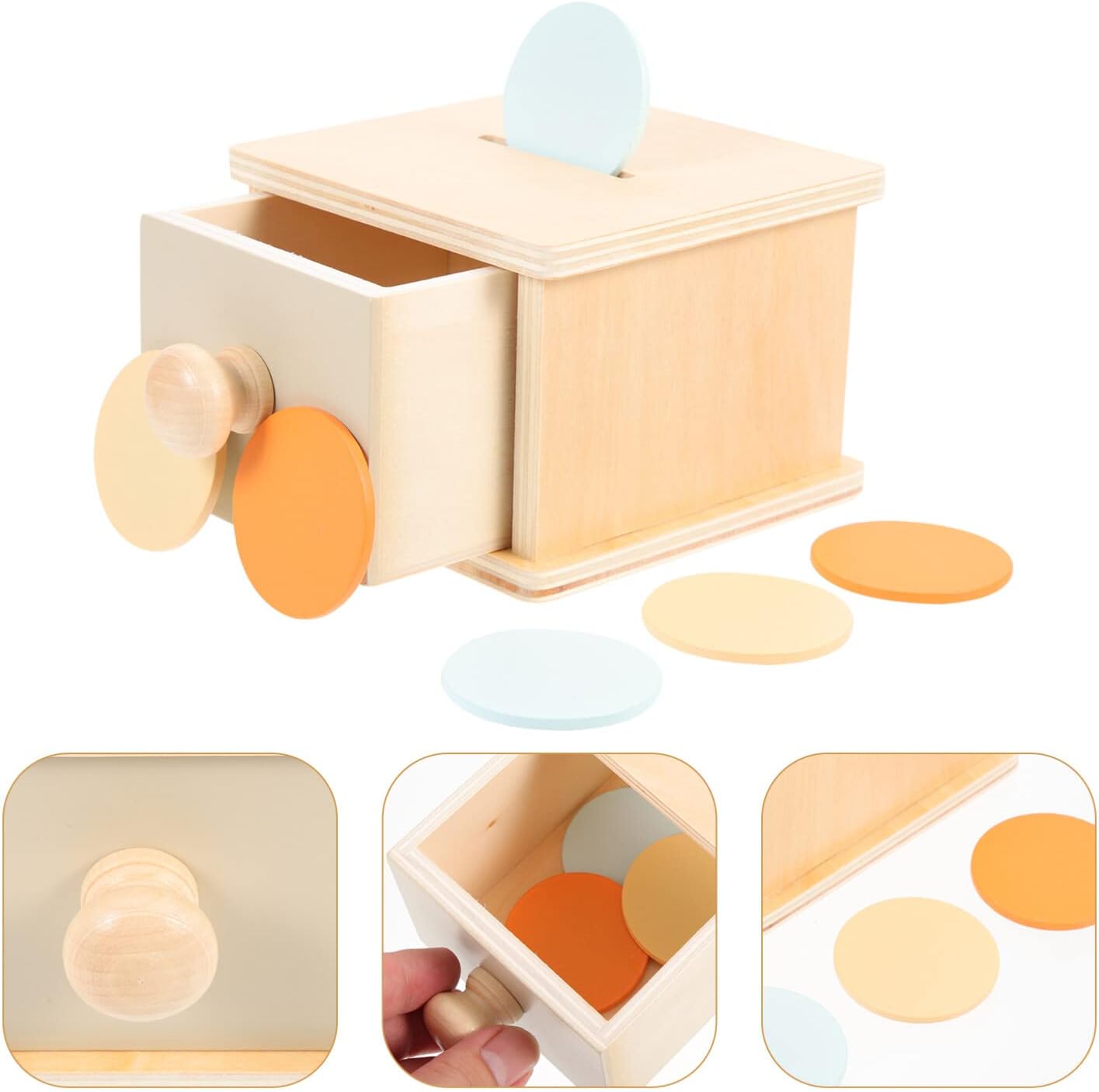 Joc de tip Montessori din lemn, Cutia permanentei