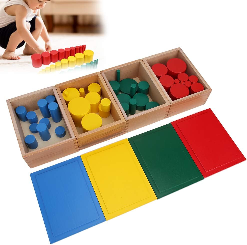 Joc de tip Montessori din lemn, Seturi de cilindri în serii de variație