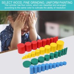 Joc de tip Montessori din lemn, Seturi de cilindri în serii de variație