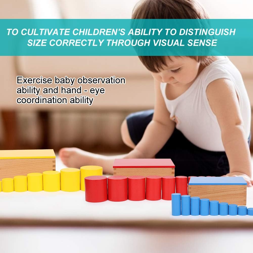 Joc de tip Montessori din lemn, Seturi de cilindri în serii de variație