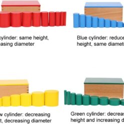 Joc de tip Montessori din lemn, Seturi de cilindri în serii de variație