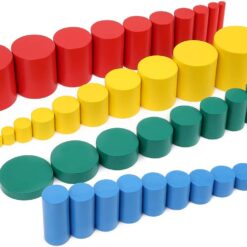 Joc de tip Montessori din lemn, Seturi de cilindri în serii de variație