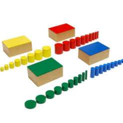 Joc de tip Montessori din lemn, Seturi de cilindri în serii de variație