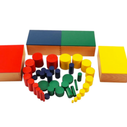 Joc de tip Montessori din lemn, Seturi de cilindri în serii de variație