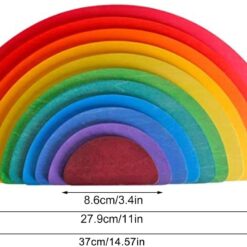 Joc educativ de tip Montessori, Curcubeu, 11 piese