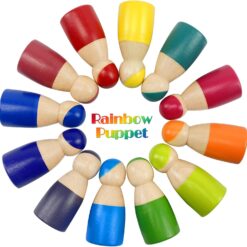 Joc educativ de tip Montessori, Set 12 figurine colorate