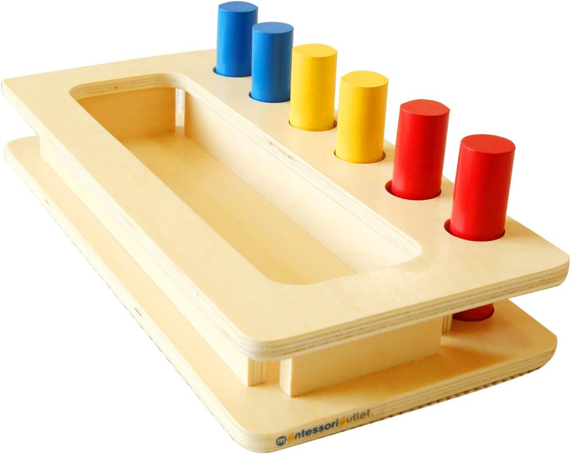 Joc educativ de tip Montessori, Tava cu pioni