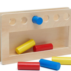 Joc educativ de tip Montessori, Tava cu pioni