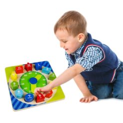 Joc multifunctional - Ceas si joc asociere culori, 18 luni+