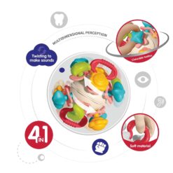 Jucarie dentitie bebelusi din silicon,Minge senzoriala, 0 luni+